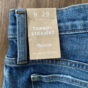 Madewell Tomboy Straight Jeans – Size 29 (Never Worn)